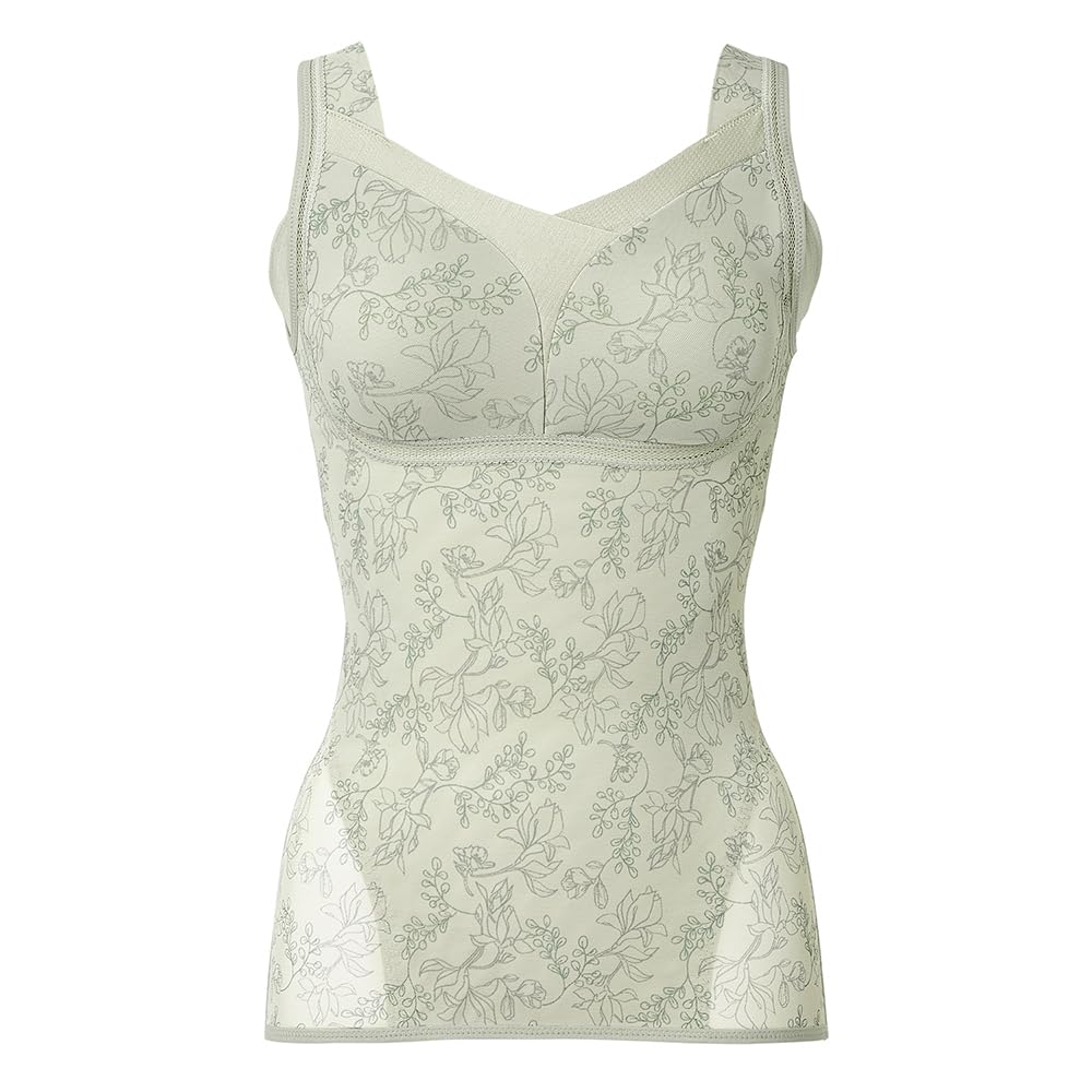 【最安値挑戦中】 [ブラデリス ニューヨーク] ノンワイヤー補整ブラキャミ ゆきねえモアソフト快適フルカップブラキャミ25 リリーパールグリーン LL