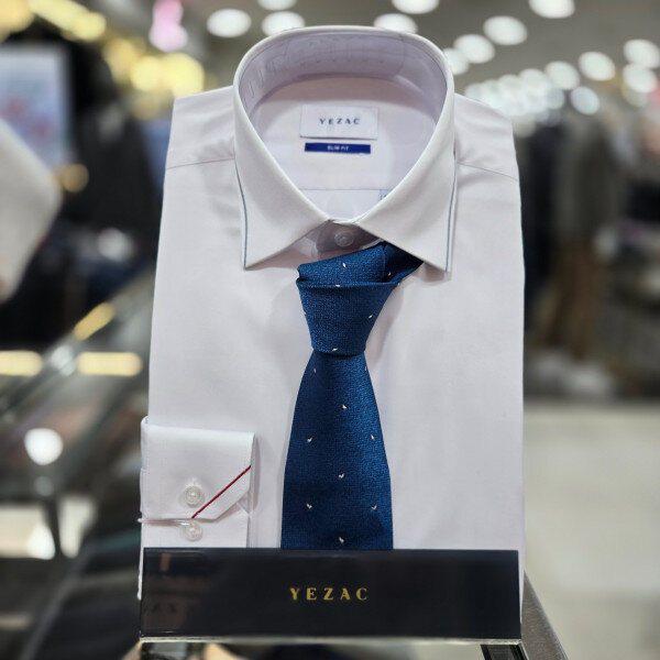 キュービックポイントシルク混紡ネクタイ YJESF3964/MI_DG