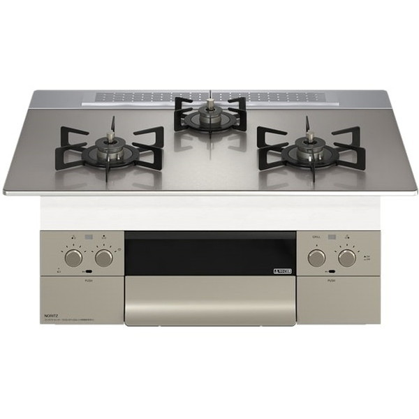 ビルトインガスコンロ プロパンガス用 3口 両側強火力 60cmタイプ N3WU3PWASKSTEC-LP Orche FLAT