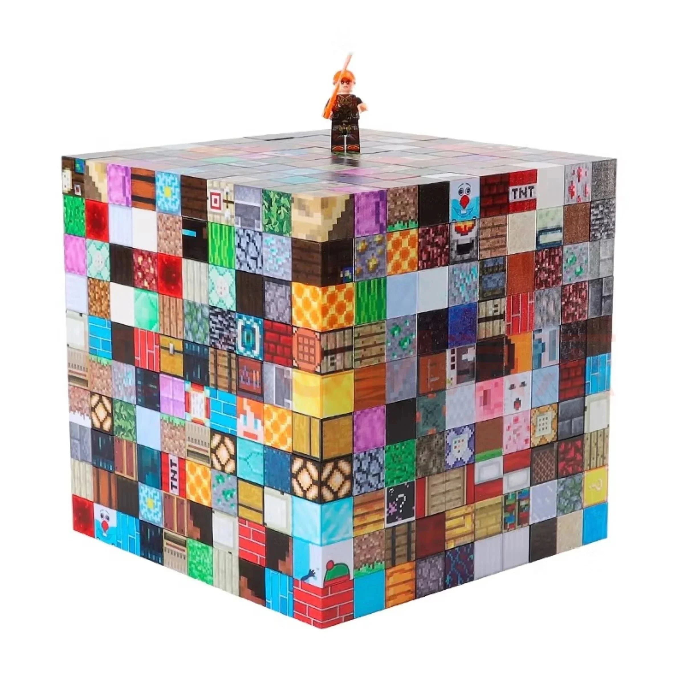 マグネットブロック マイクラ風 磁石ブロック 積み木 マグネット 立体パズル 500pcs 知育玩具 マグネットパズル 小学生 おもちゃ 誕生日 入園 卒園 ギフト クリスマスプレゼント