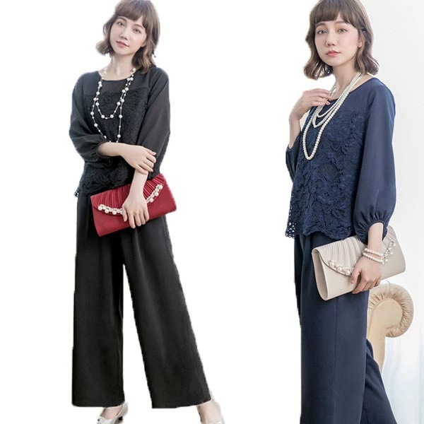 パンツドレス パーティードレス パンツ ォーマル 結婚式ドレス パンツスタイル パンツスーツ スーツ ブラウン レディース 大人 大きい ミセス 二次会 カジュアル
