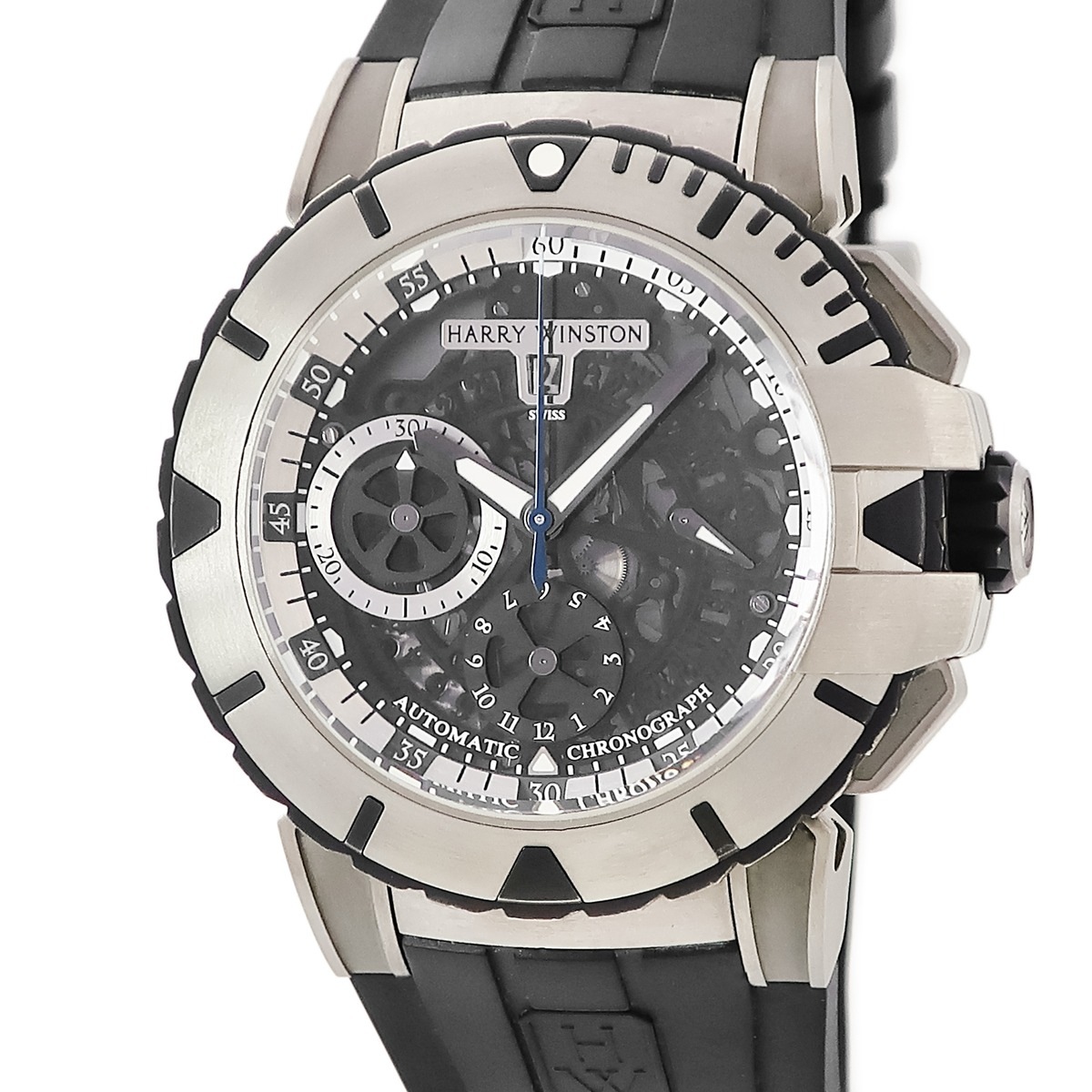 オーシャン ダイバー クロノグラフ 411/MCA44ZC.W 自動巻き メンズ 黒 3年保証