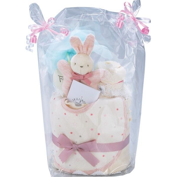 おむつケーキ（コンペイトウプリント） ピンク