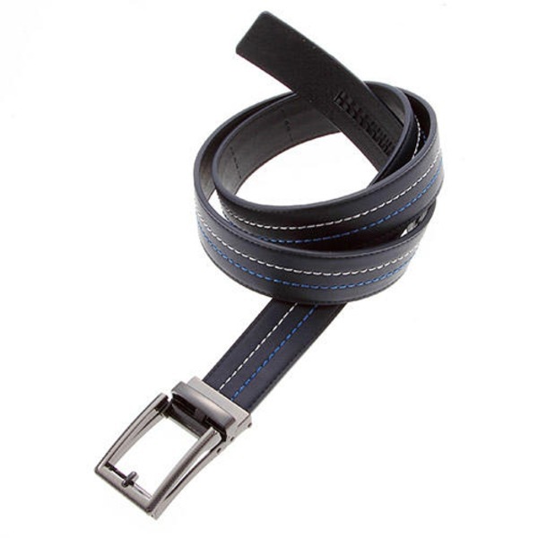 完全フィットずれない110cm対応アイタッチ.35mmスポーツ合皮ベルト ネイビー 5,343円