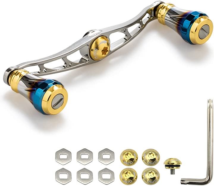 ベイト リール ハンドル 9色 70航空アルミ製 シマノ ダイワ アブガルシア 通用 ベイトリール