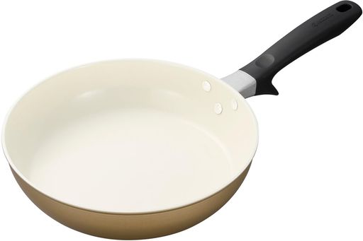 京セラ セラブリッド PFAS 鉛 カドミウム フッ素 不使用 セラミック 加工 フライパン 26cm IH ガス 対応 焦げ付きにくい 油使用 中火以下 ベージュ CF-26C-WBG 4,583円