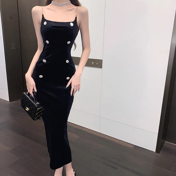 ワンピース パーティードレス サスペンダードレス ワンピドレス ロング丈 袖なし ベロア かわいい 大人可愛い きれいめ カジュアル 大人 上品 おしゃれ お洒落 かっこいい 大人女子 ラブリー