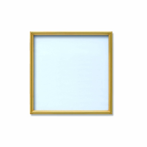 【日本限定モデル】 [角額]アルミ正方形額/壁掛けひも/アクリル付き 300角（300x300mm）ゴールド 絵画