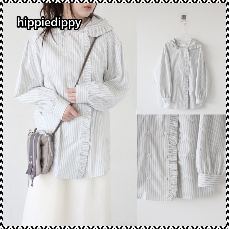 hippiedippy nod stripe hoody shirt
