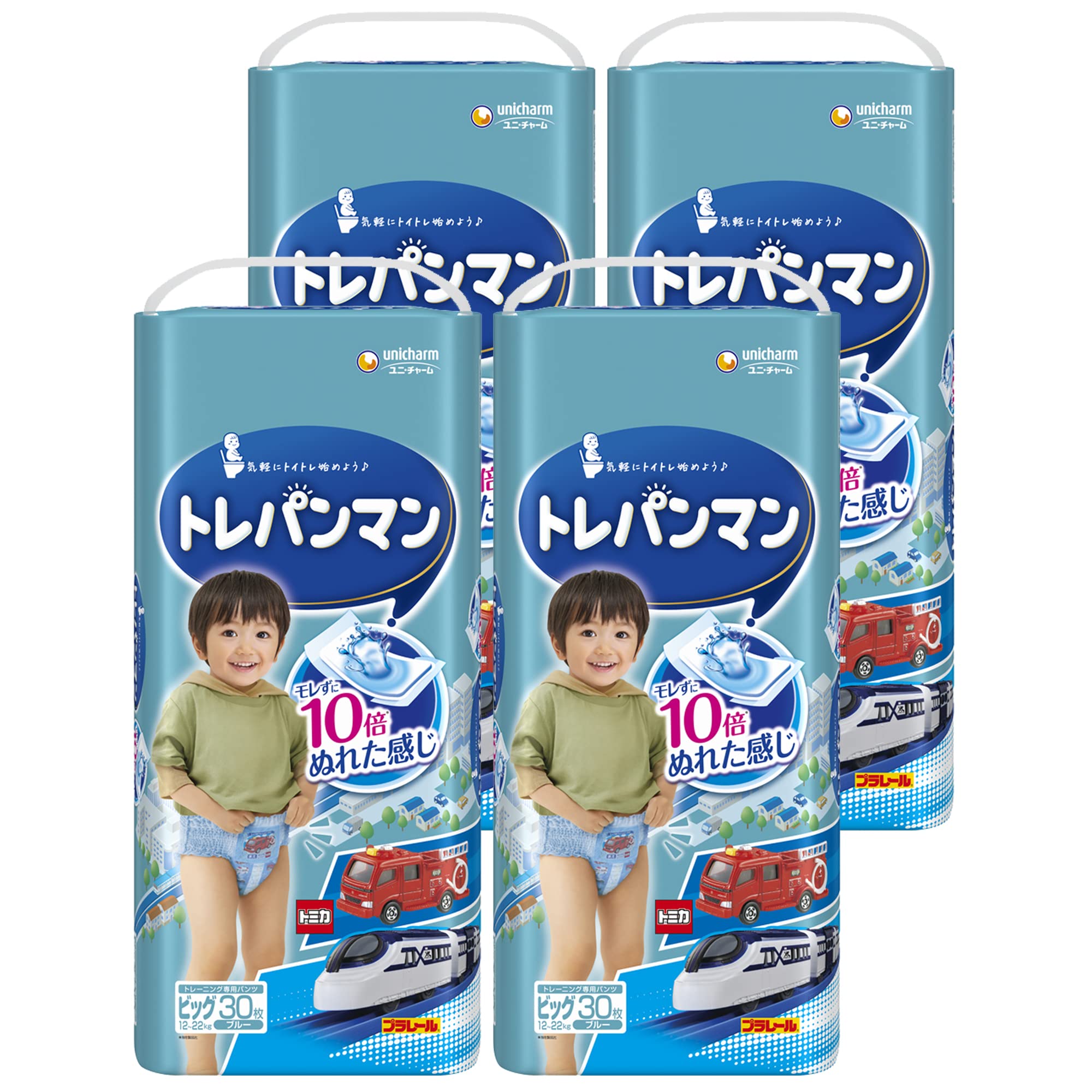 【トレーニング専用パンツ ビッグサイズ】トレパンマン 男の子 オムツ(12~22kg)120枚(30枚×4)[ケース品]