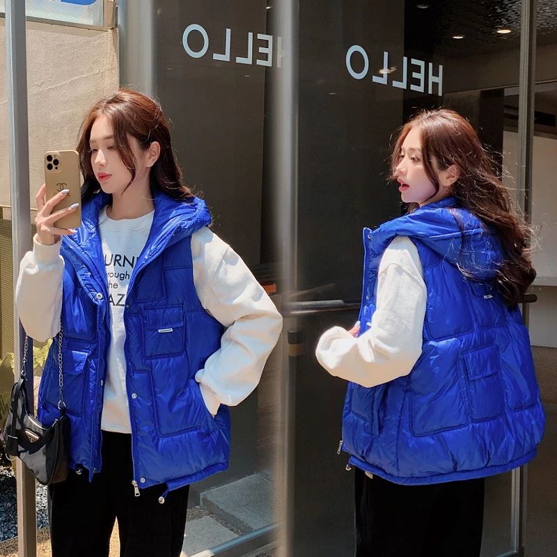 ダウンベスト レディースベスト ダウン 春秋冬 ゆったり 30代40代 50代 おしゃれ 中綿ベスト アウター ダウンジャケット袖なし 防寒 フード付き 韓国風 着痩せ