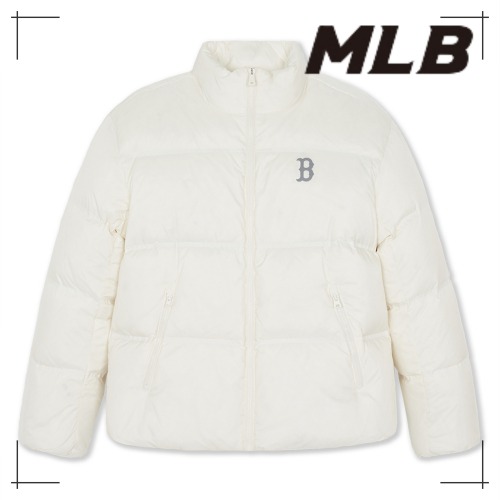 MLB公式 ダウン Mega Logo Lip Stop Short Padded Jacket BOS (Ivory) 31,135円
