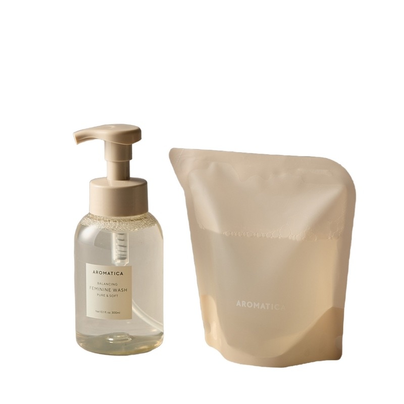 アロマティカピュア＆ソフト女性清浄剤本品＆詰め替えセット（本品容量選択＋詰め替え300ml）