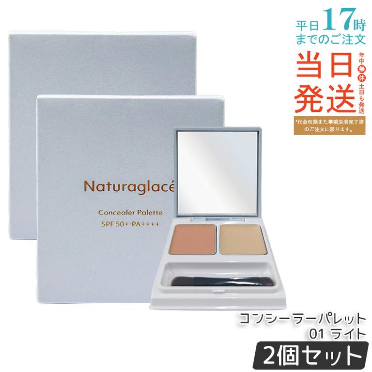 【2個セット】ナチュラグラッセ コンシーラーパレット 01 ライト 4.8g（2.4g×2）