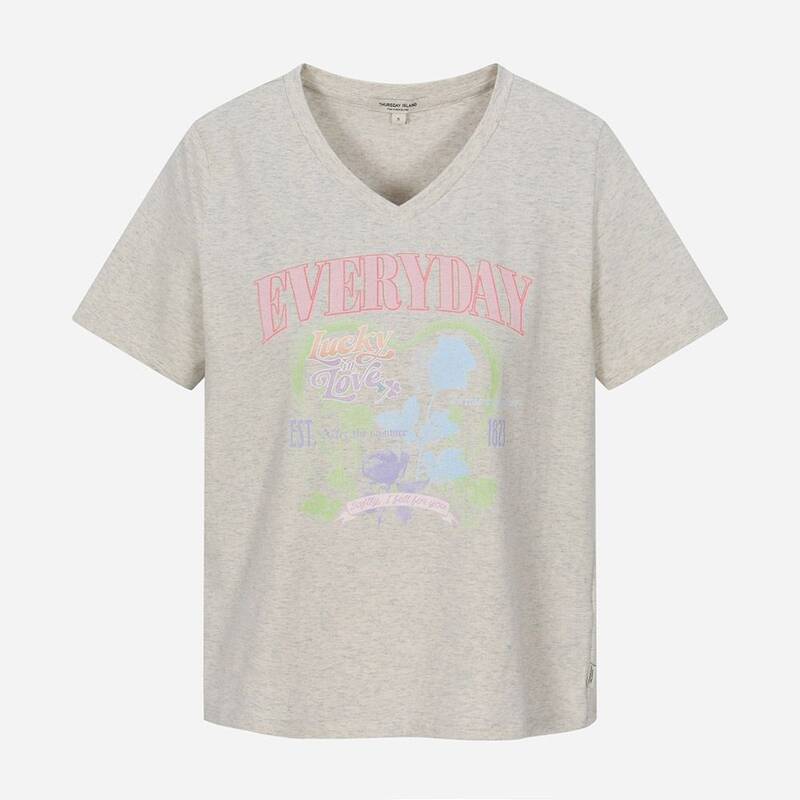 VネックアートワークTシャツ T264MTS223W