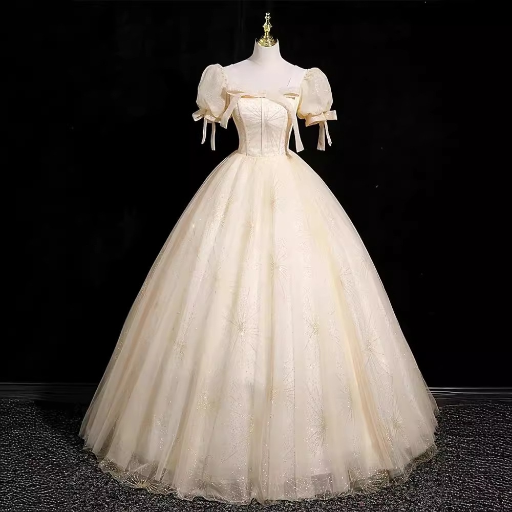 イブニングドレス ハイエンド ライト ラグジュアリー ニッチ 声楽テスト ベルカント パフォーマンス 逃亡者プリンセス チュチュスカート 成人式ドレス 女性用