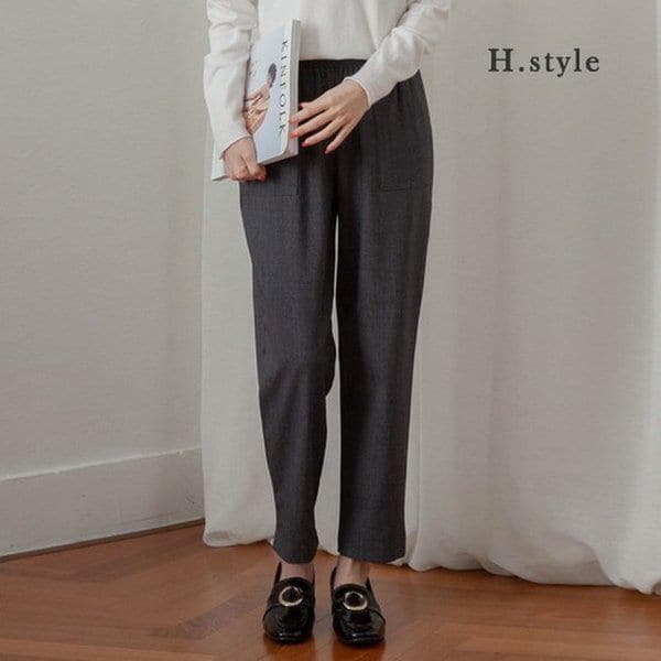 HスタイルDRアウトポケットバギー/春の新作/バンディングパンツ/スラックス/ジョガー/ベギー/バギー/ブーツカット