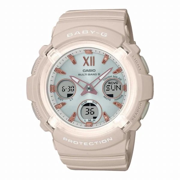 取寄品 正規品 CASIO腕時計 カシオ BABY-G ベイビージー アナデジ表示 アナログ&デジタル 丸形 ソーラー BGA-2800-4A2JF レディース腕時計