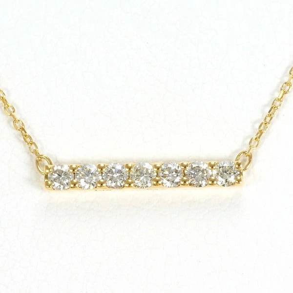 K18 18金 YG イエローゴールド ネックレス ダイヤ 0.15 約41cm ジュエリー 中古