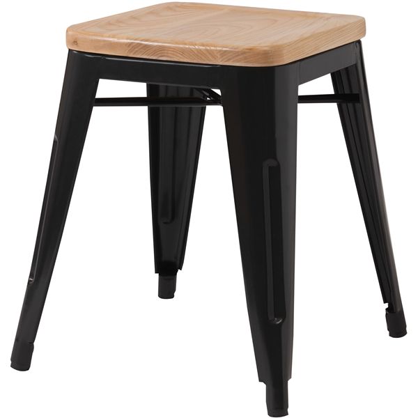 スツール ブラック （約W39×D39×H44.5cm） 完成品