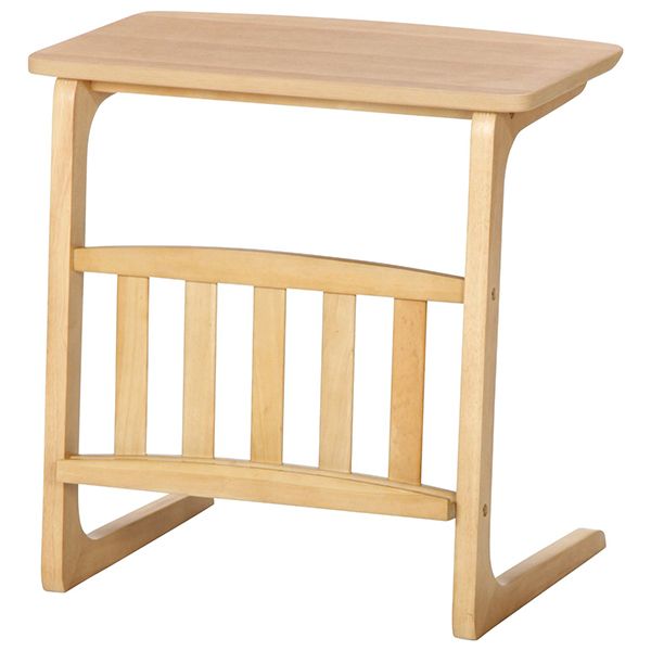 不二貿易 10632 サイドテーブル マガジンラック付 ルレーヴェ ナチュラル メーカー直送
