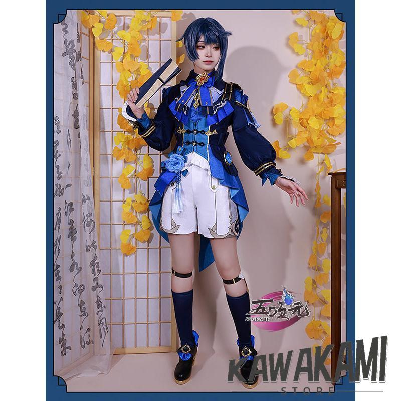 五次元　原神　コスプレ　行秋　竹身雨化　海灯祭　スキン　衣装　ウィッグ　追加可能