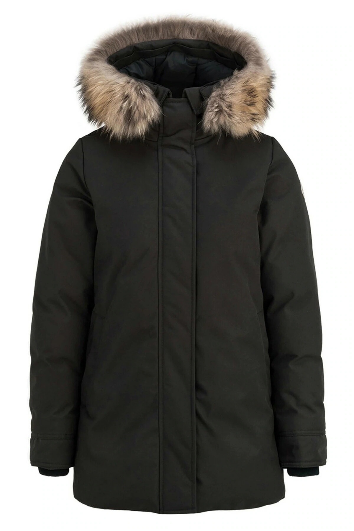BORDEAUX FUR INT’L / ボルドー レディース ラクーンファー フーディー ダウンジャケット ダウンコート 防風撥水性 ブラック HWS019 0009