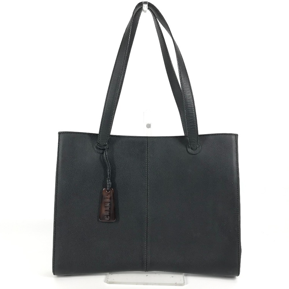 ショルダーバッグ CC ココマーク ロゴ ヴィンテージ カバン 肩掛けトートバッグ レザー ブラック