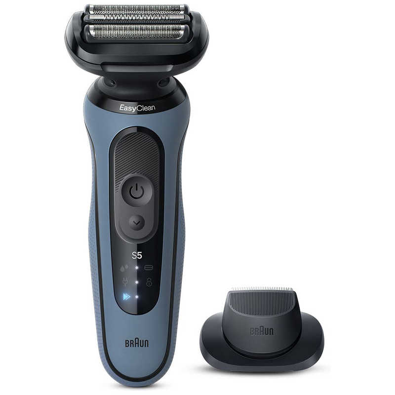 ブラウン　BRAUN　電気シェーバー シリーズ5 (キワゾリトリマー/防水設計/充電式/コードレス/ディープキャッチ網刃) ［3枚刃 /AC100V-240V］ ブルー　52-A1200S
