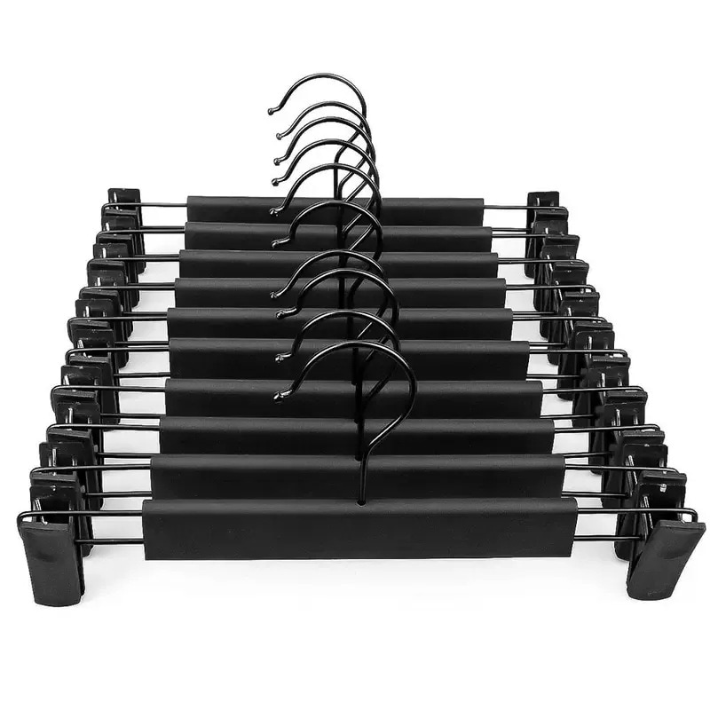 ハンガー-360 フック付きの黒いプラスチック製のコートラックハンガーラック 衣類ラックに取り付けられた防錆クリップ 10個ハンガーラック　ゴールド 6,033円