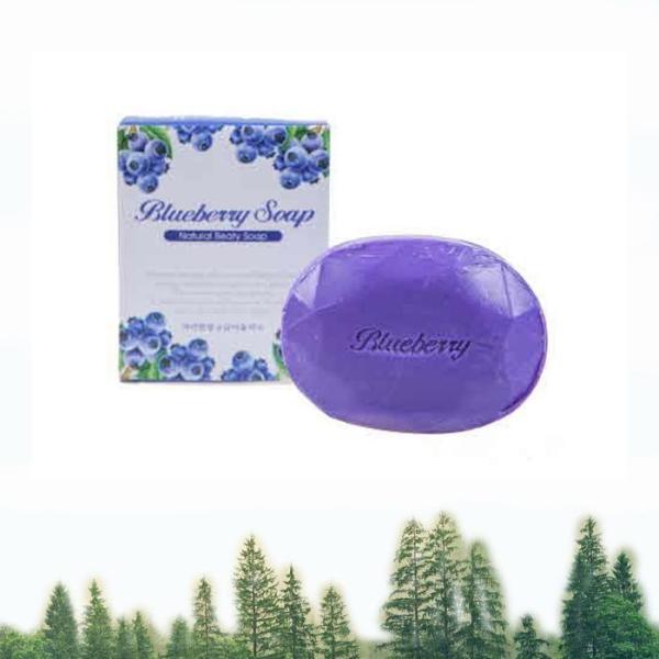 XBFK6N0P茶山 ブルーベリー石鹸 100g 7個 洗顔石鹸 洗顔石鹸