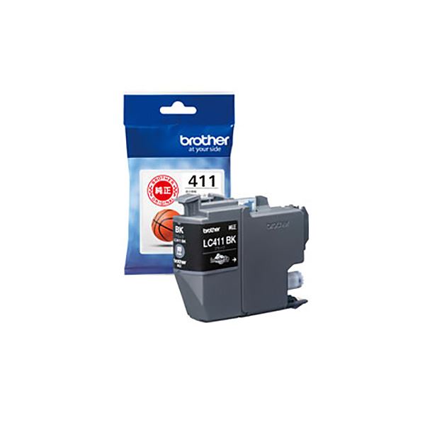 (まとめ) (純正品) BROTHER(ブラザー) LC411BK インクカートリッジ ブラック (×3セット)