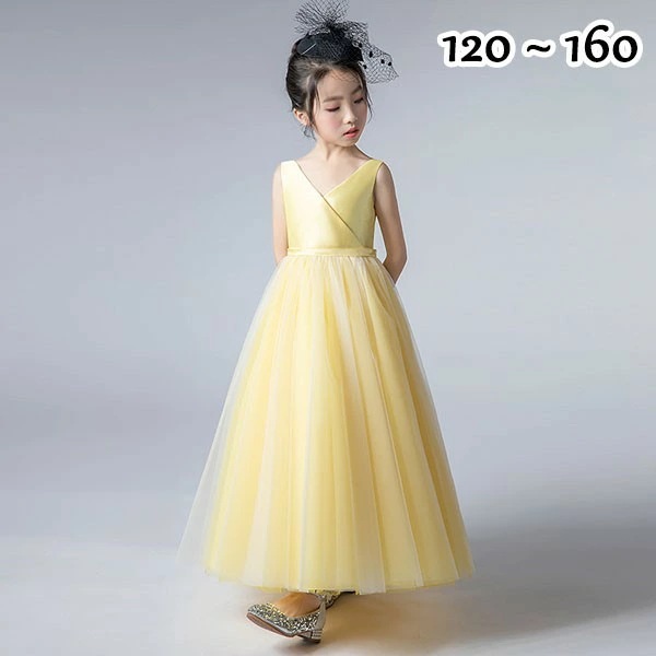 ドレス 子供 ピアノ 発表会 ピアノ発表会 中学生 ワンピース 女の子 ロングドレス 結婚式 ジュニア ピアノ発表会ドレス コンクール パーティードレス イブニングドレス ロング キッズ ノースリーブ