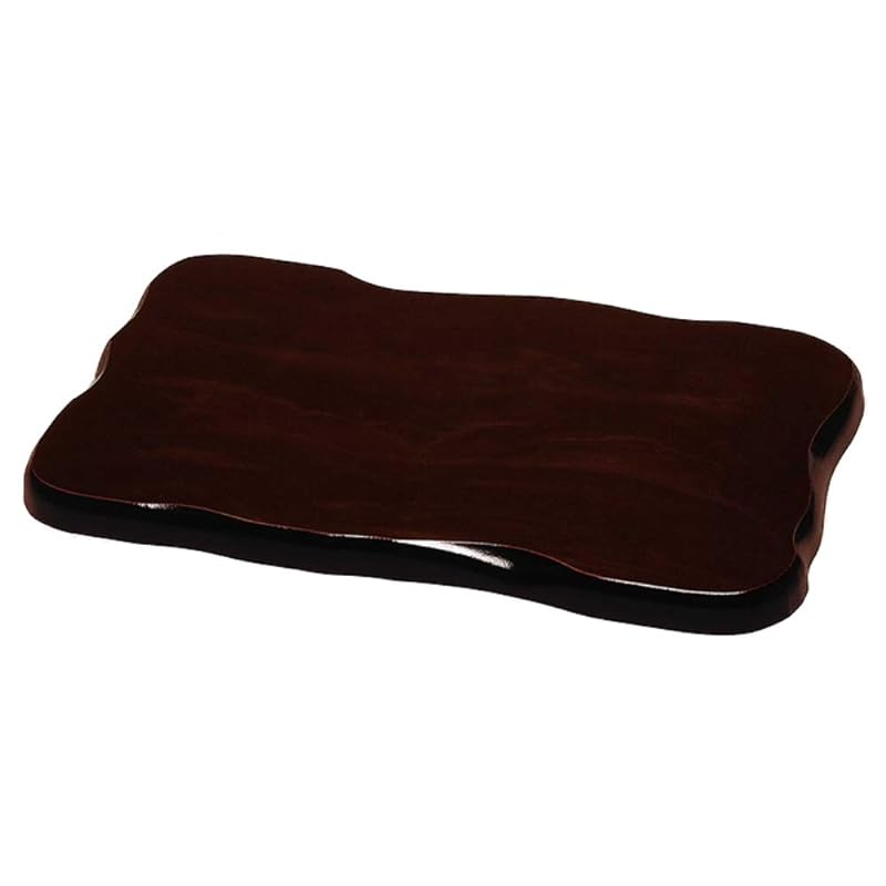 山家漆器点 花台 フラワースタンド 平板 黒檀調 12号 飾り台 敷板 和室 旅館 ホテル 花瓶 フラワーベース 日本製 国産 オシャレ おしゃれ 玄関 床の間