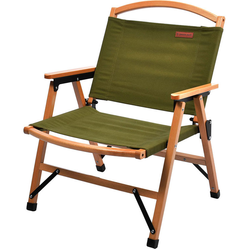 【ロット販売:入り数4】 peace park(ピースパーク) LOW WOOD CHAIR アウトドア イス (pp0446gn)