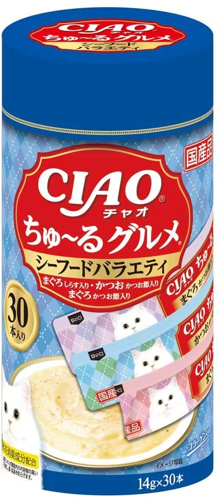 豪華 チャオ (CIAO) 14g30本 シーフードバラエティ ちゅーるグルメ 猫用おやつ キャットフード - flaviogimenis.com.br