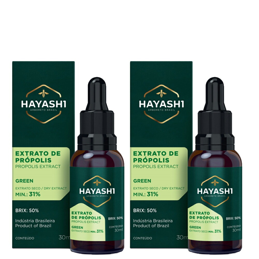HAYASHI(林) プロポリスエキス エクストラ 30ml 2本セット 抗菌 天然の抗菌物質 免疫 グリーンプロポリス エキス 液体 サプリメント サプリ ブラジル産 高濃度 健康食品 喉