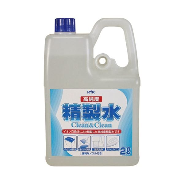 (まとめ）古河薬品工業 高純度精製水クリーン＆クリーン 02-101 2L(×10セット)