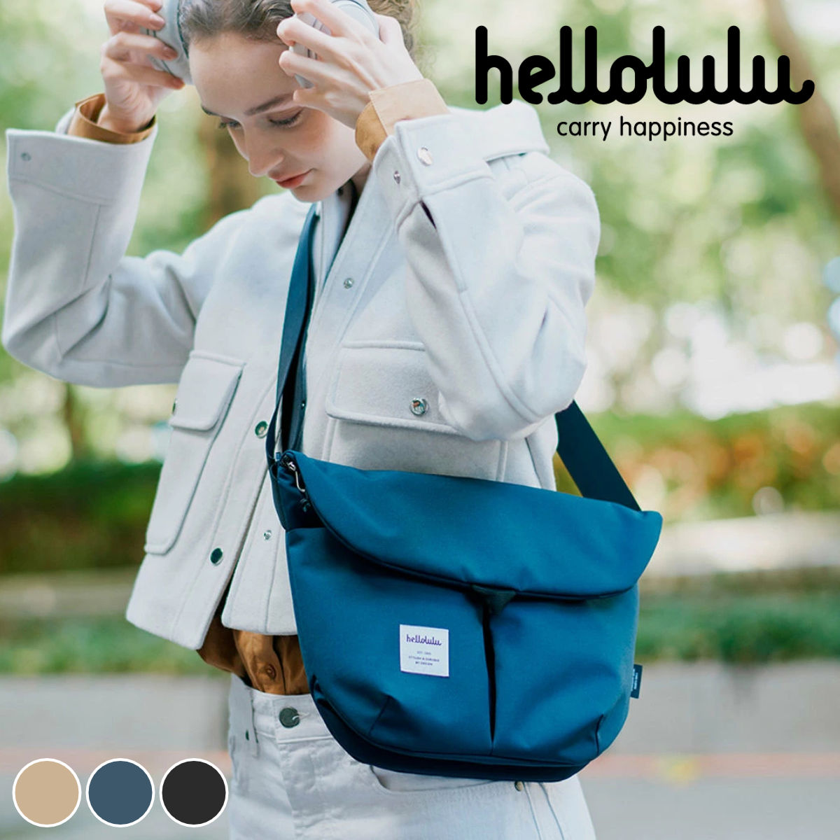 【人気色】 ショルダーバッグ hellolulu カセン KASEN ハロルル バッグ レディース メンズ ミニショルダー クロスボディ 軽い 撥水 斜め掛け クロスバッグ ポシェット かぶせ
