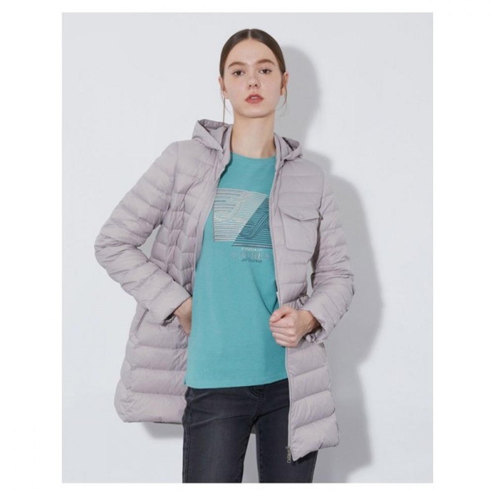 (オリビア・ローレン) 取り外し可能なフード付き軽量ダックダウンジャンパー_VVBKD4S1171