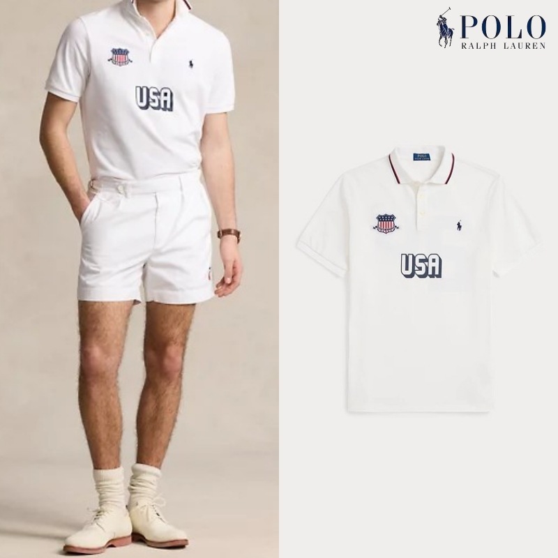 [ポロラルフローレン] クラシックフィット USA ポロシャツ / WHITE