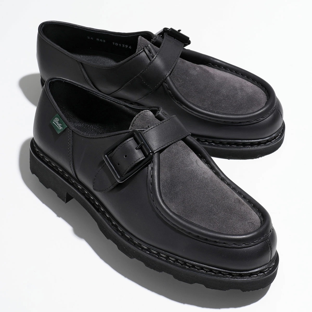 Paraboot パラブーツ チロリアンシューズ MICHAEL BRIDE ミカエル 173683 メンズ レザー シューズ モンクストラップ 革靴 LIS-NOIR