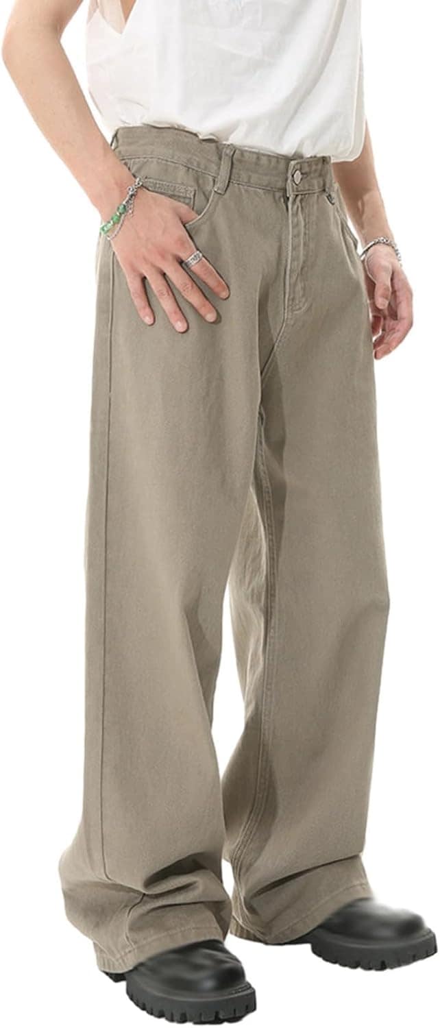 デニムパンツ ジーンズパンツ メンズ ワイドデニム ロングパンツ 無地 ウォッシュ加工 ズボン 個性 hiphop 大人 ルーズ ビックサイズ かっこいい アウトドア スポーティー 秋用 春秋 バイク