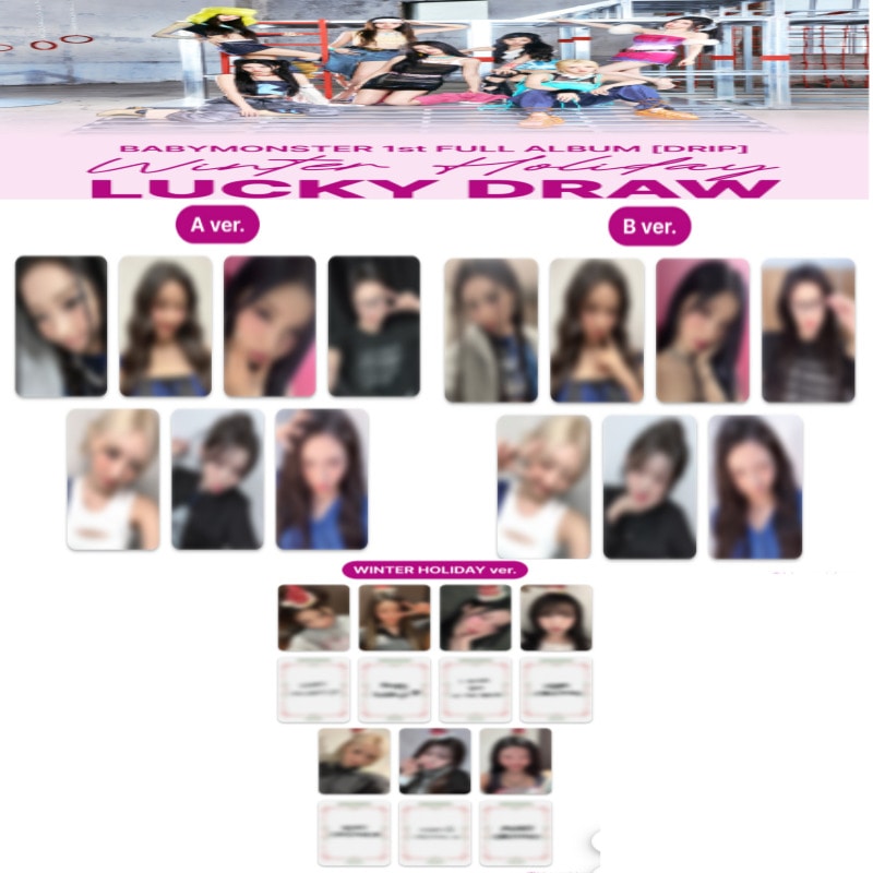 [MAKESTAR WINTER HOLIDAY LUCKY DRAW]BABYMONSTER 1st FULL ALBUM [DRIP][NO ALBUM,ONLY PHOTOCARD]KPOP グッズ