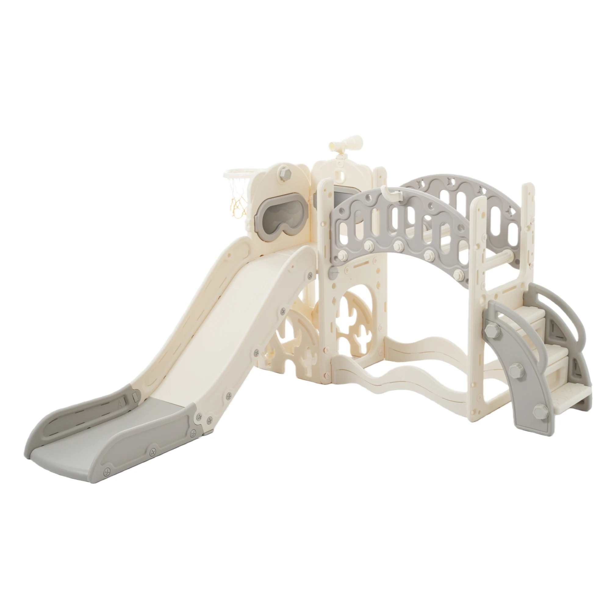 202多機能ジャングルジム 滑り台 すべり台 幼児用滑り台 バスケットゴール 屋内 室内用 大型遊具 家庭用 プレゼント