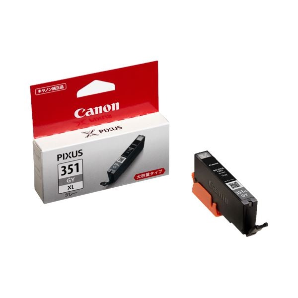 (まとめ) キヤノン Canon インクタンク BCI-351XLGY グレー 大容量 6442B001 1個 (×3セット)