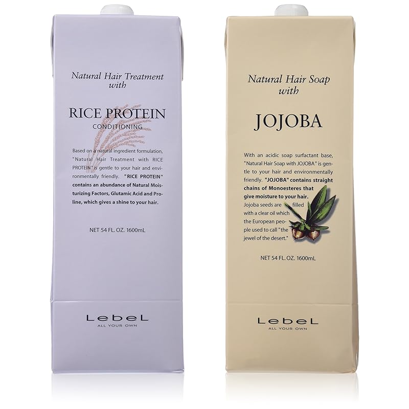 【即納】Lebel ルベル ナチュラル ヘア ソープ ウィズ JO/ホホバ 1600ml RP/ライスプロテイン1600ml 2個アソート