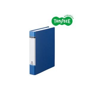 (まとめ)TANOSEE Oリングファイル(貼り表紙) A4タテ リング内径38mm 青 20冊