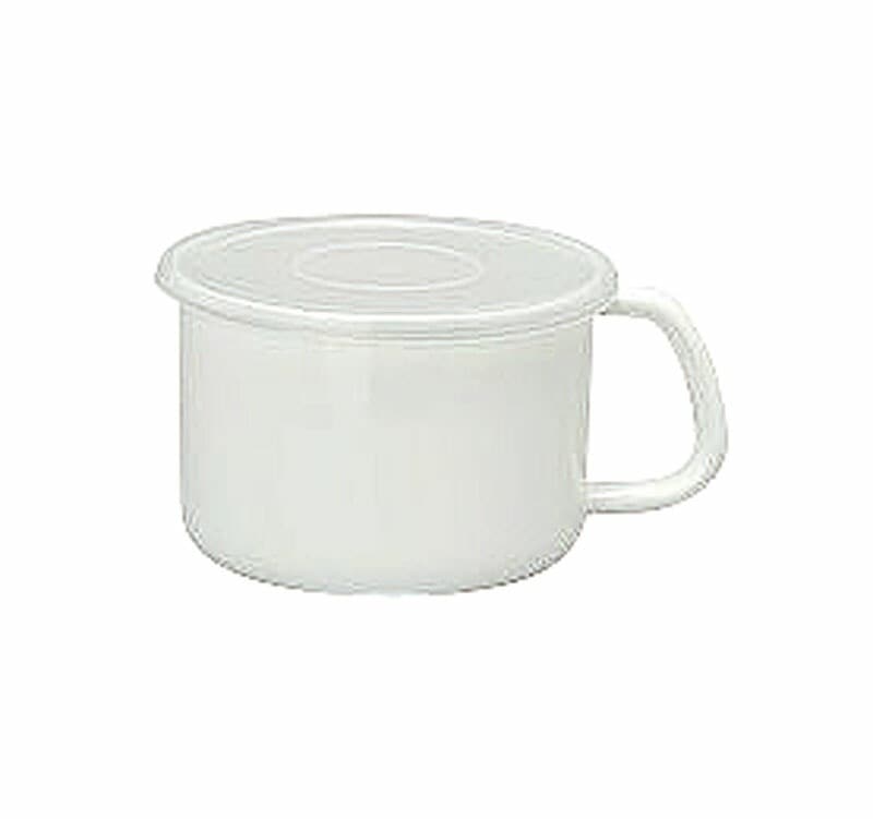 （まとめ買い）野田琺瑯 保存容器 White Series 持ち手付ストッカー丸型 L MS-14M [x3]