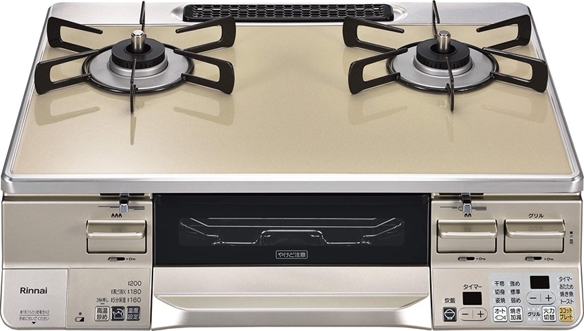 ガスコンロ 都市ガス 2口 左強火力 60cm 料理 水無し両面焼きグリル 消火機能 安全装置　RTS65AWK14RGA-CL-A13